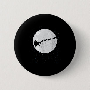 Dackel Santa Sleigh Dackel Dog Weihnachtsgeschenk Button