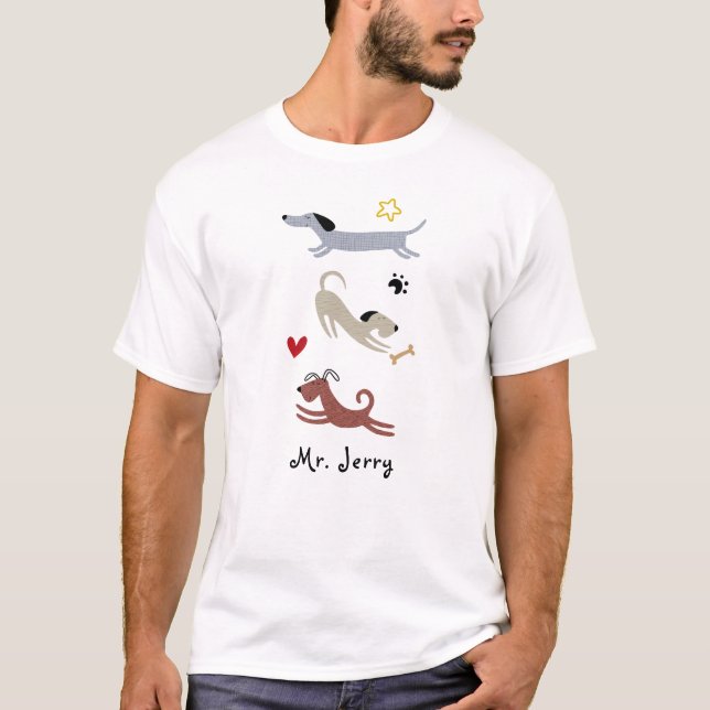Dackel Sausage Dog Team Dackel Foto T-Shirt (Vorderseite)