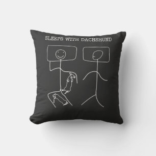 Dackel Schlafen mit Dackeln Kissen