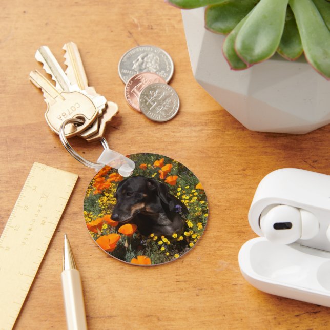 Dackel Schlüsselanhänger (Schreibtisch)