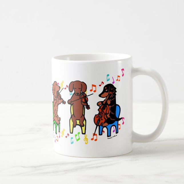 Dackel-Schnur-Trio Kaffeetasse (Rechts)
