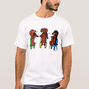 Dackel-Schnur-Trio-Musiker-T-Shirt T-Shirt