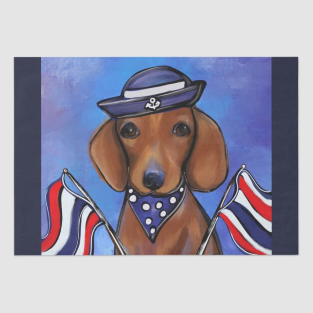 Dackel Seidenpapier (Vorderseite)