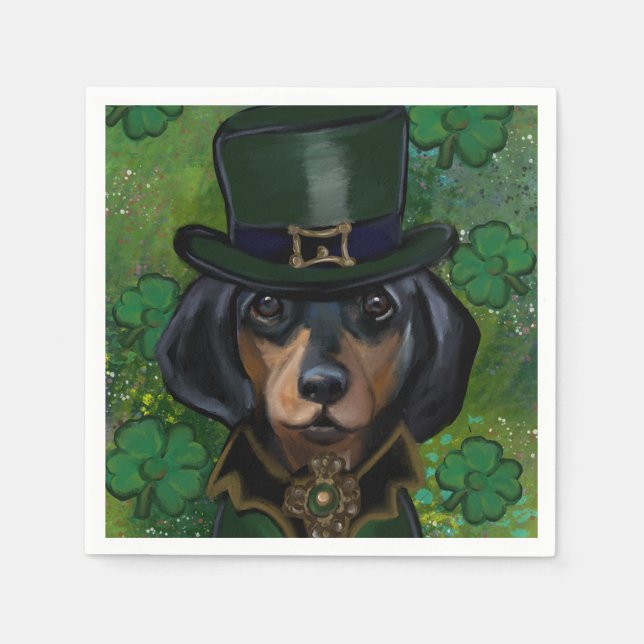 Dackel Serviette (Vorderseite)