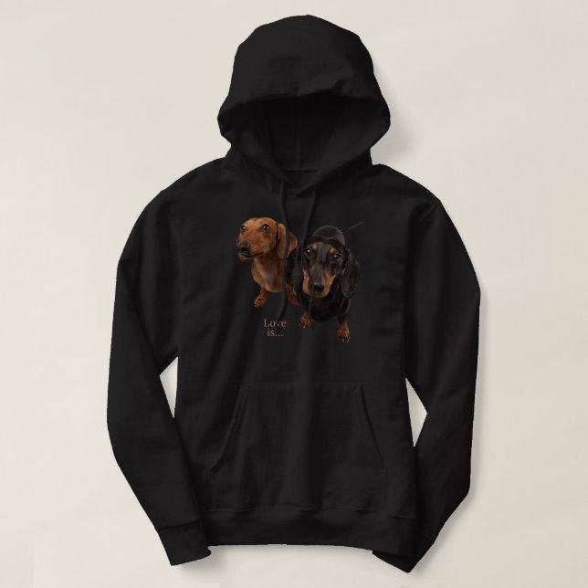 Dackel Shirt Weiner Dog Mama Vater Liebe Dackel Pu (Design vorne)