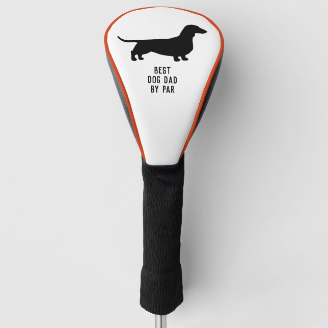 Dackel Silhouette Dackel Hund Personalisiert Golf Headcover (Vorderseite)