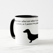 Dackel Silhouette Funny Coffee Tasse