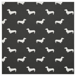 Dackel-Silhouette-Hundegewebe - Dackelgewebe Stoff