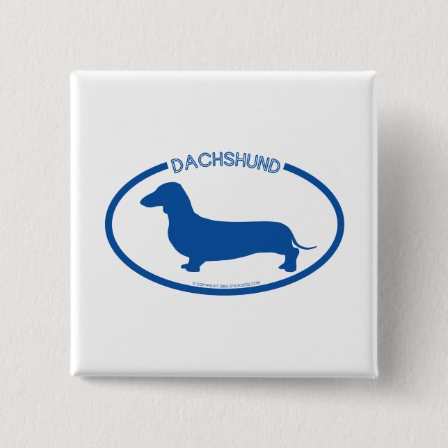 Dackel-Silhouette-Knopf Button (Vorderseite)
