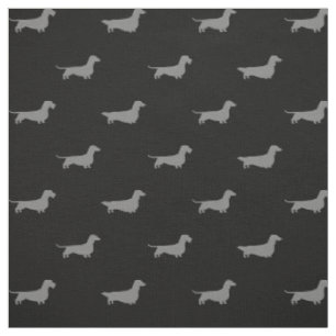 Dackel-Silhouette-Muster Stoff