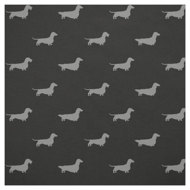 Dackel-Silhouette-Muster Stoff (Muster)