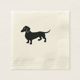 Dackel-Silhouette Serviette