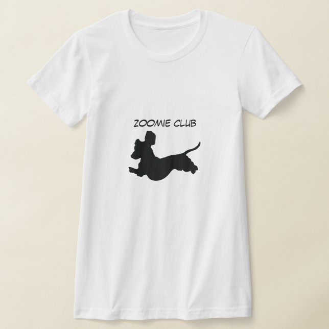 Dackel Silhouette Zoomie Shirt (Ablage )