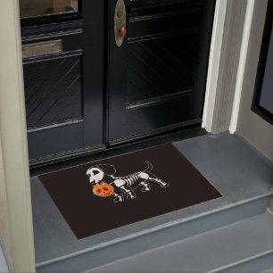 Dackel Skeleton Halloween Fußmatte