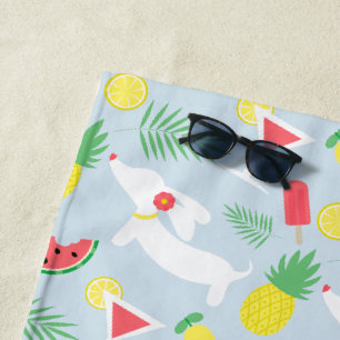 Dackel-Sommer-Dackel-Hundebadetuch Strandtuch
