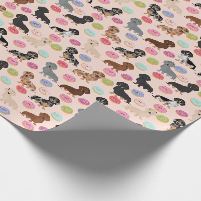 Dackel spendet Verpackungspapier Geschenkpapier (Ecke)
