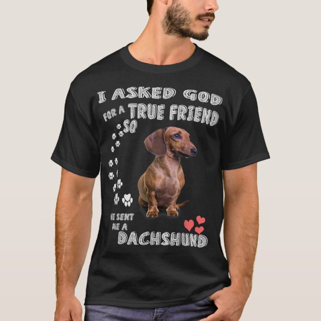 Dackel Sprichwort Mama Dackel Vater Würstchen Love T-Shirt (Vorderseite)
