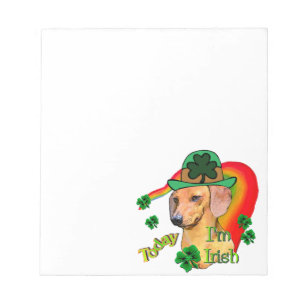 Dackel St Patricks Notizblock
