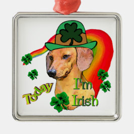 Dackel St Patricks Ornament Aus Metall