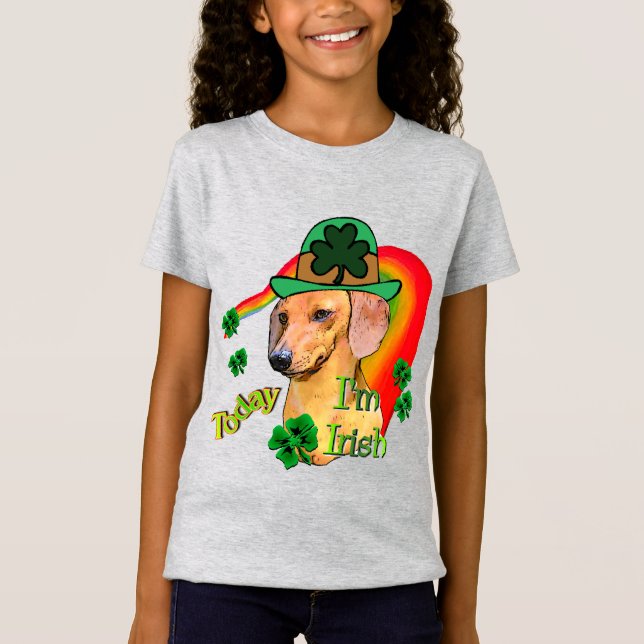 Dackel St Patricks T-Shirt (Vorderseite)