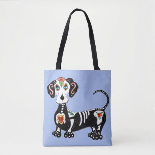 Dackel Sugar Skull Tasche