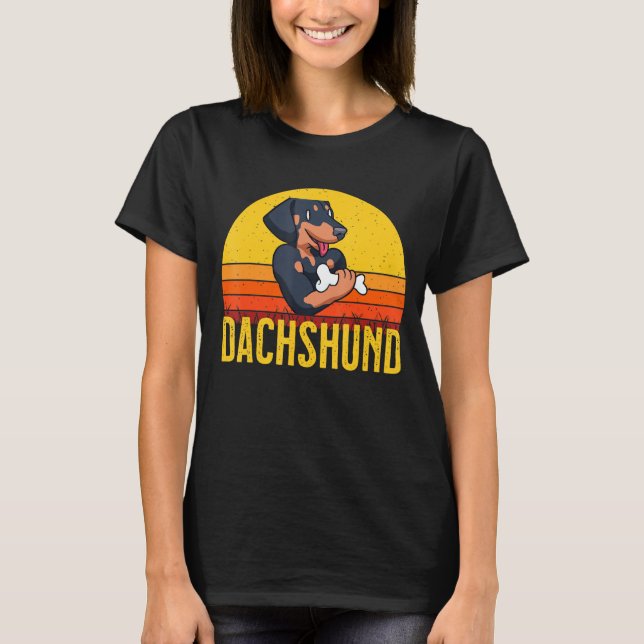 Dackel Sunrise T-Shirt (Vorderseite)