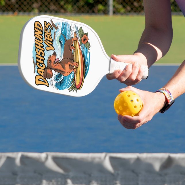 Dackel Surfbrett Surfen Pickleball Schläger (InSitu)