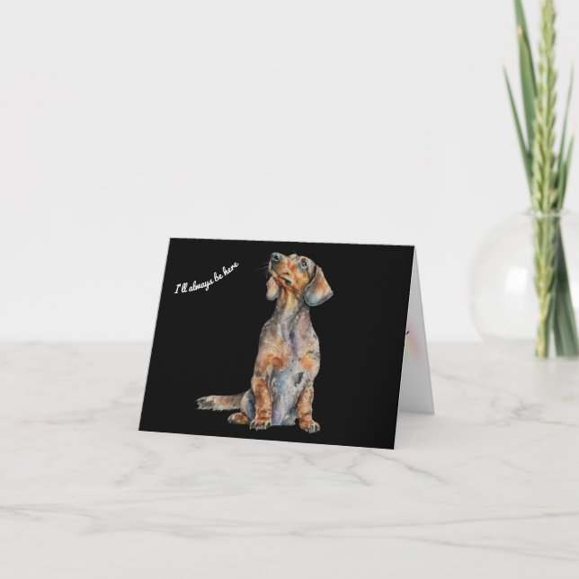 Dackel Sympathy Card Karte (Vorderseite)