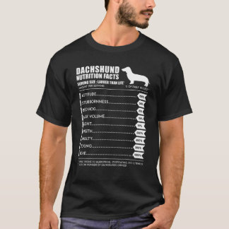 Dackel T - Weiner Dog Nutrition Fakten T-Shirt
