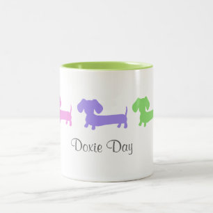 Dackel-Tag Zweifarbige Tasse