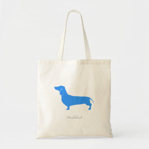 Dackel-Taschen-Tasche (blaue glatte Version 1) Tragetasche