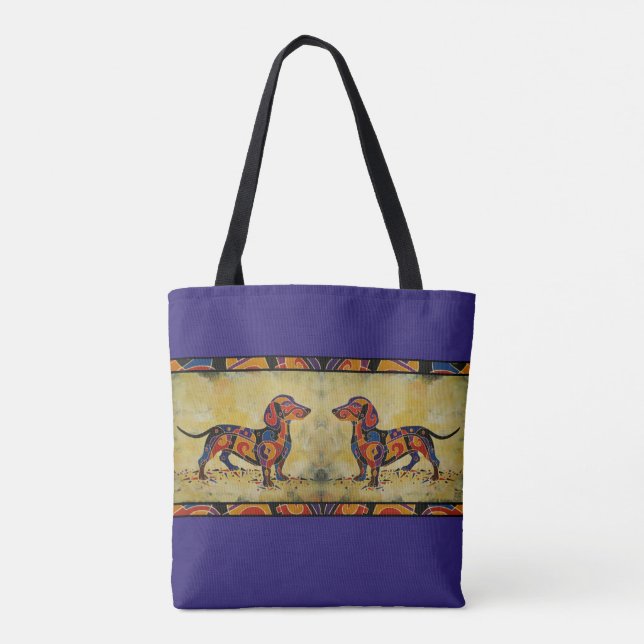 Dackel-Taschen-Tasche Tasche (Rückseite)
