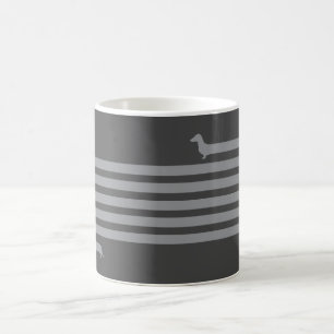 Dackel Tasse dunkelgrau