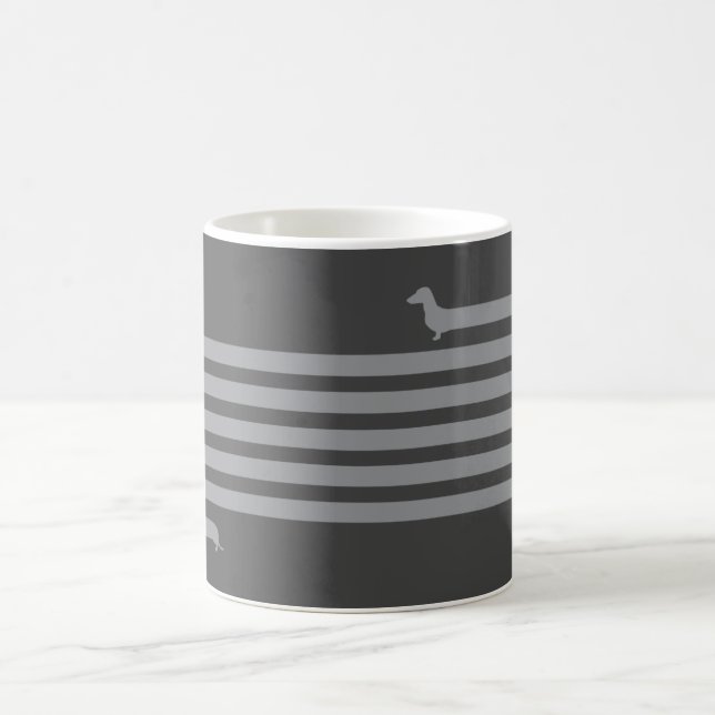 Dackel Tasse dunkelgrau (Mittel)