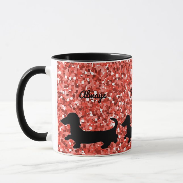 Dackel Tasse Folgen Sie Ihrem Herz Dackel Lover Ge (Links)