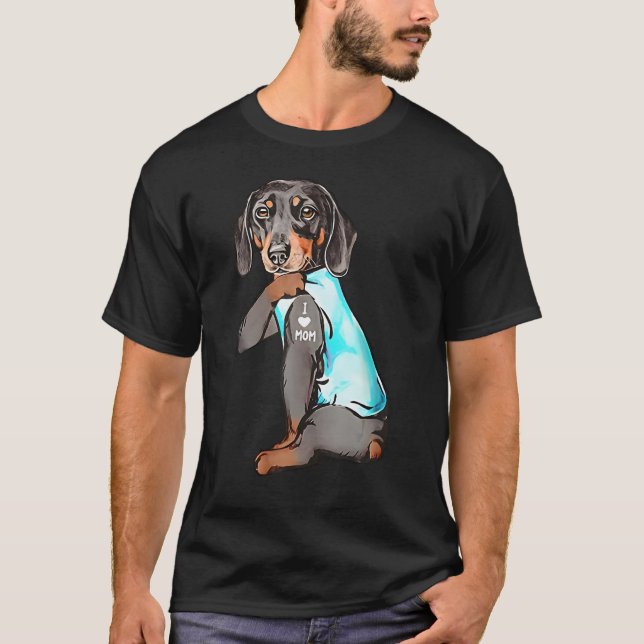 Dackel Tattoo Mama Dackel Dog Fur Pet Mama T-Shirt (Vorderseite)