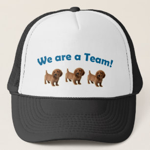 Dackel-Team-Kappen-Hut (blau) Truckerkappe