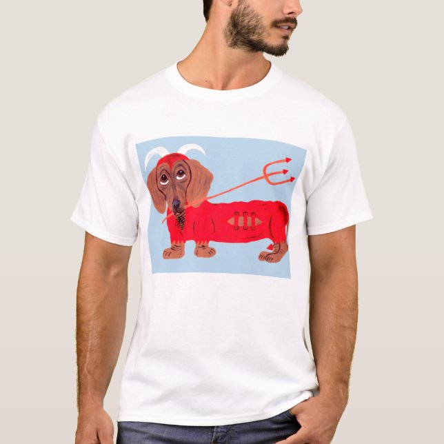 Dackel-Teufel T-Shirt (Vorderseite)