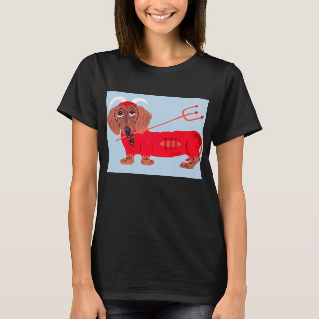 Dackel-Teufel T-Shirt (Vorderseite)