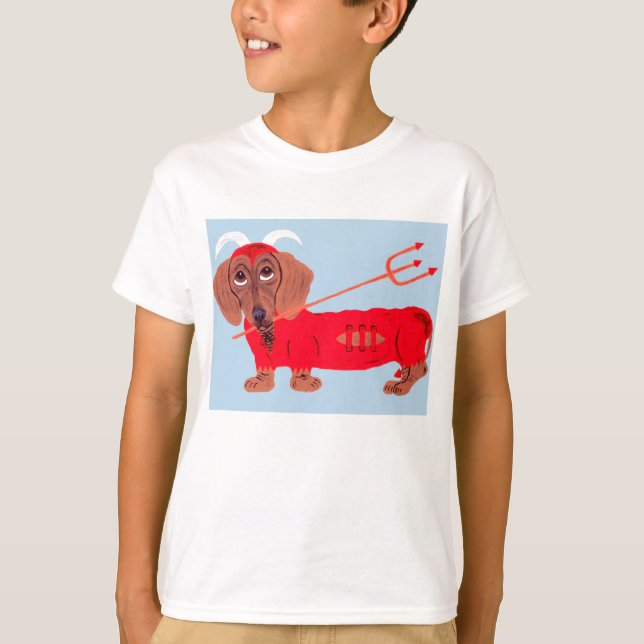Dackel-Teufel T-Shirt (Vorderseite)
