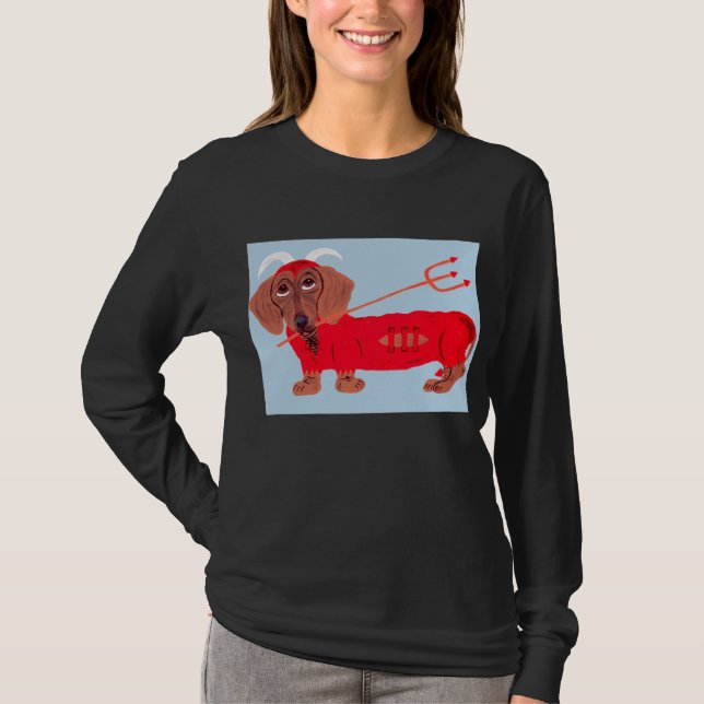 Dackel-Teufel T-Shirt (Vorderseite)
