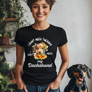 Dackel Therapy Spaß T-Shirt