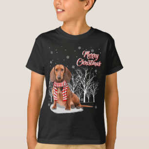 Dackel Tree Frohe Weihnachten Dackel Weihnachten W T-Shirt