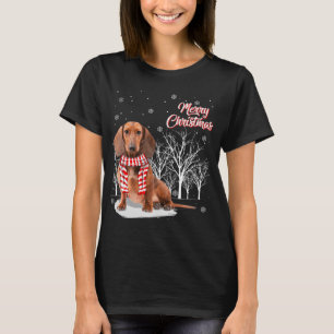 Dackel Tree Frohe Weihnachten Dackel Weihnachten W T-Shirt