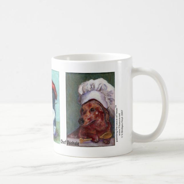 Dackel-Trio in der Hut-Tasse Kaffeetasse (Rechts)