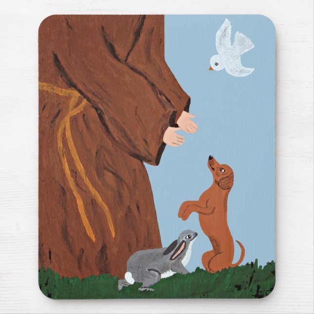 Dackel u. St Francis Mousepad (Vorne)