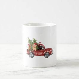 Dackel über Weihnachtsschmuck Weihnachten Weihnach Kaffeetasse