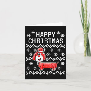Dackel Ugly Christmas Dog Karte