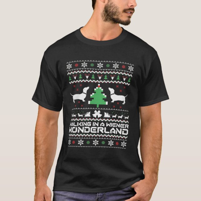 Dackel Ugly Dackel Santa T-Shirt (Vorderseite)