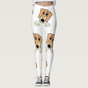 Dackel und cremefarbener Cartoon Leggings